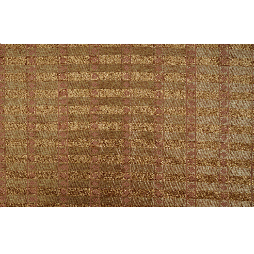 Golden Color Handwoven Brocade Fabric