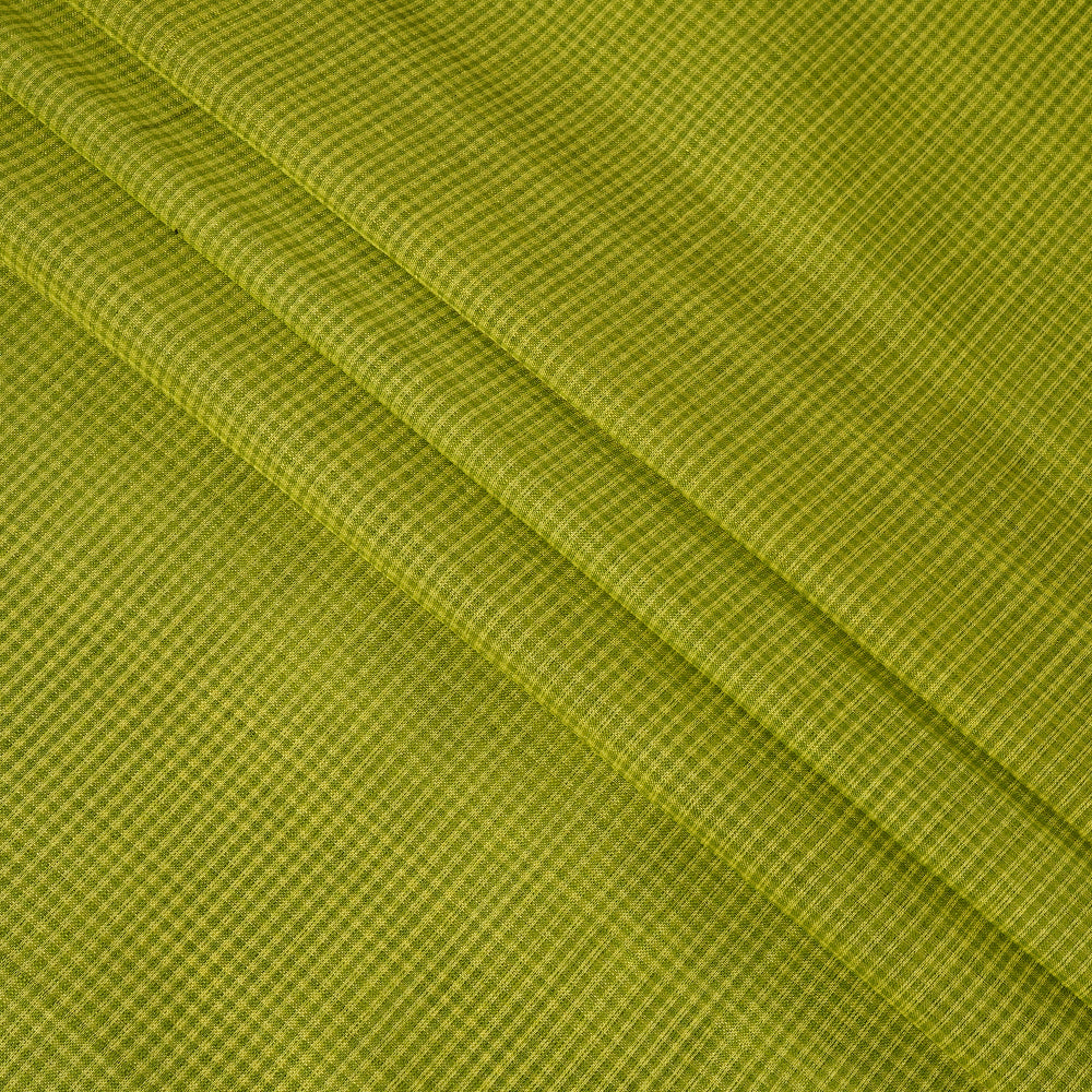 Light Green Color Mangalgiri Cotton Silk Fabric
