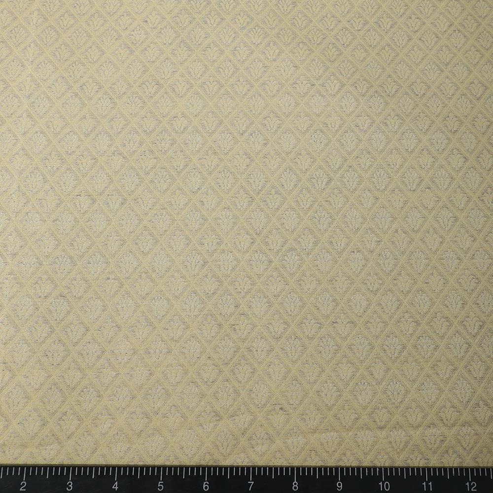 Cream Color Handwoven Linen Brocade Fabric