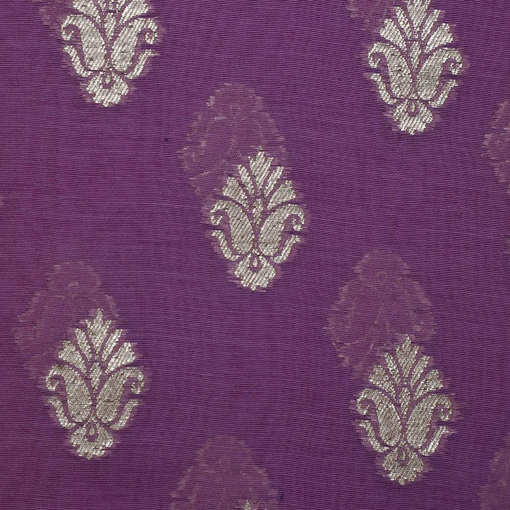 Cream Color Handwoven Chanderi Jacquard Fabric