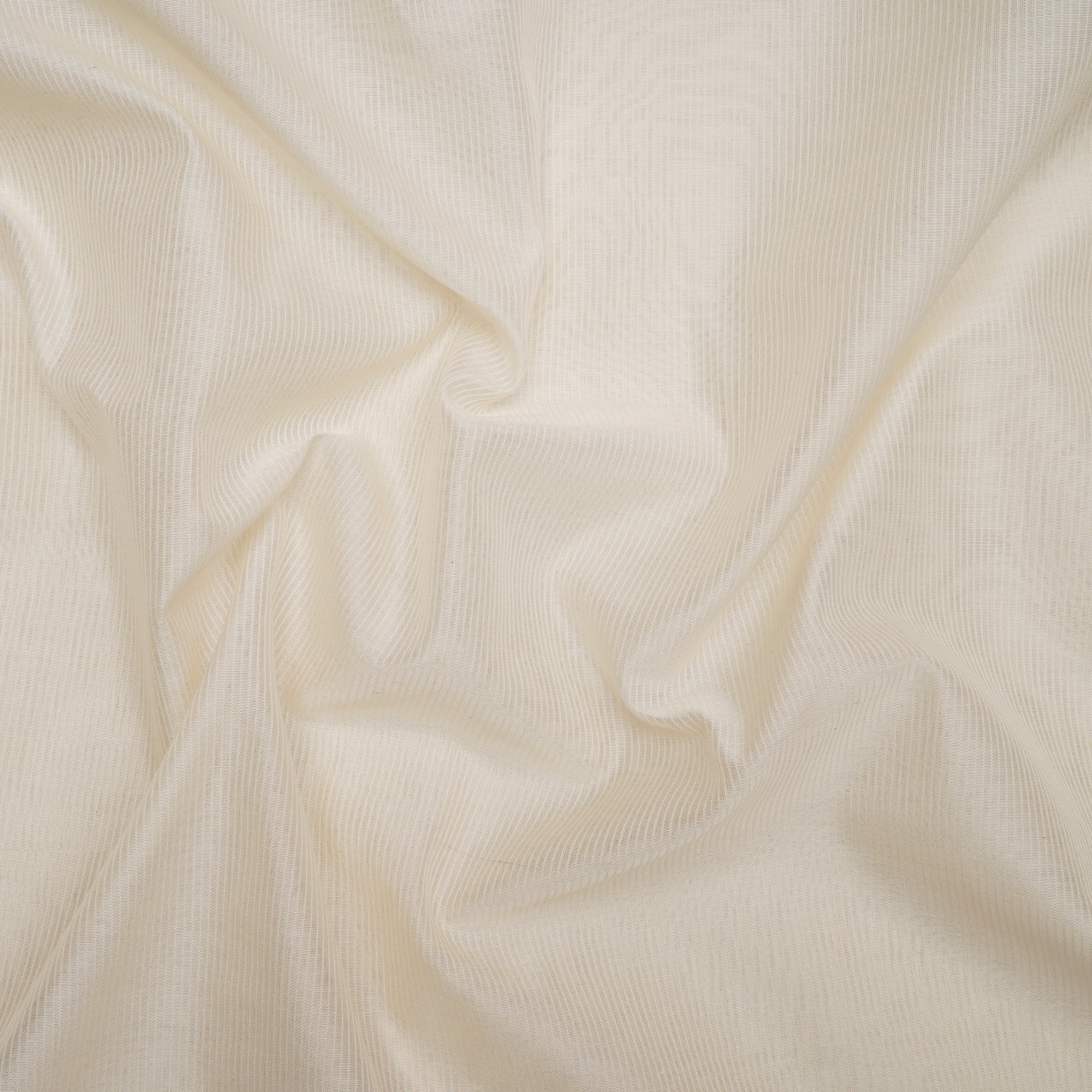 White Color Banarasi Silk Cotton Fabric