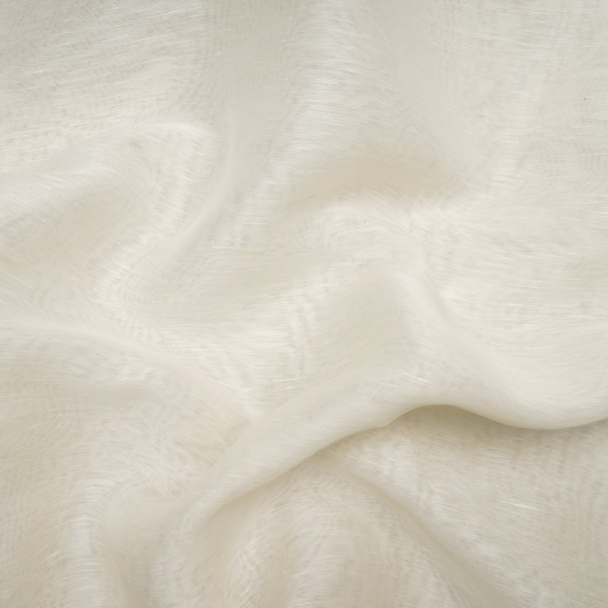 Off- White Color Banarasi Silk Linen Fabric With Zari Border