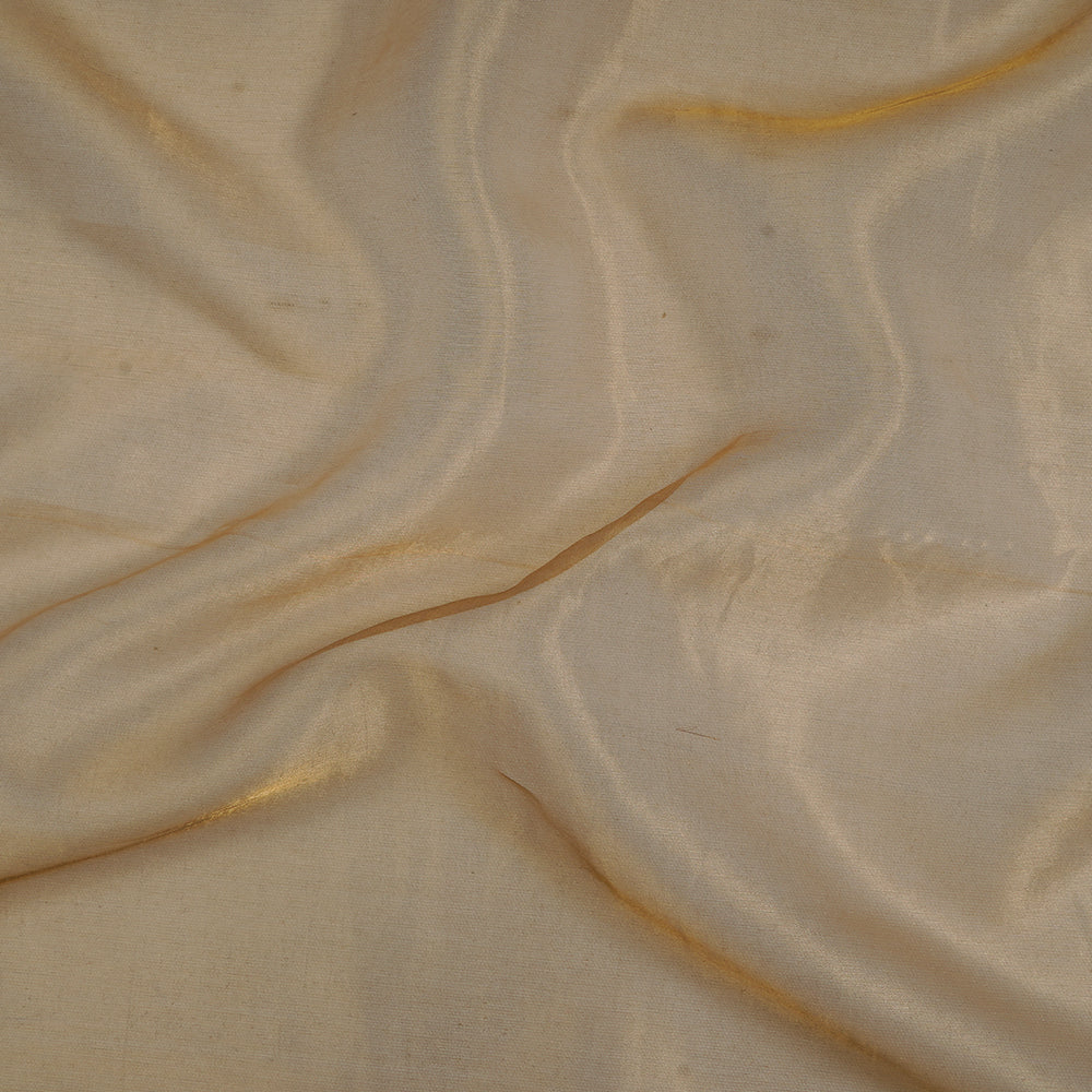 Golden Color Tissue Chanderi Fabric