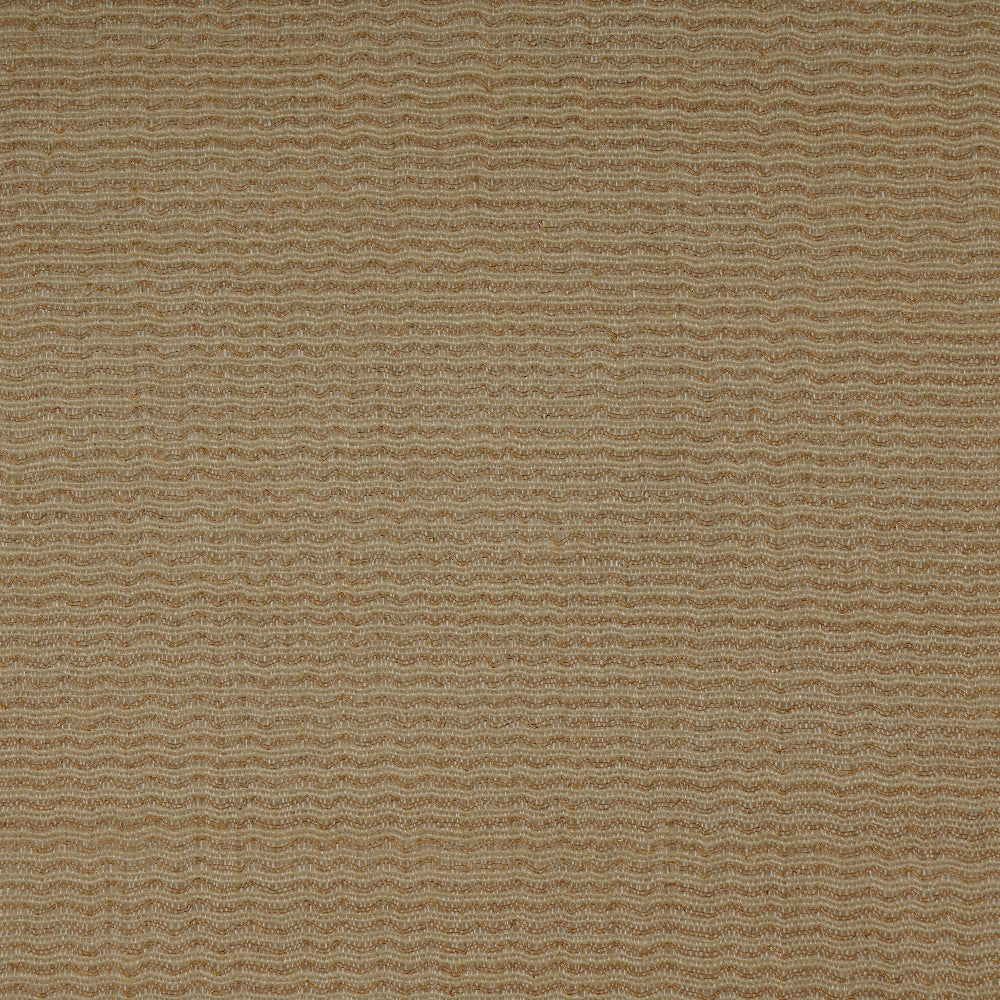 Beige Color Zari Striped Muga Fabric