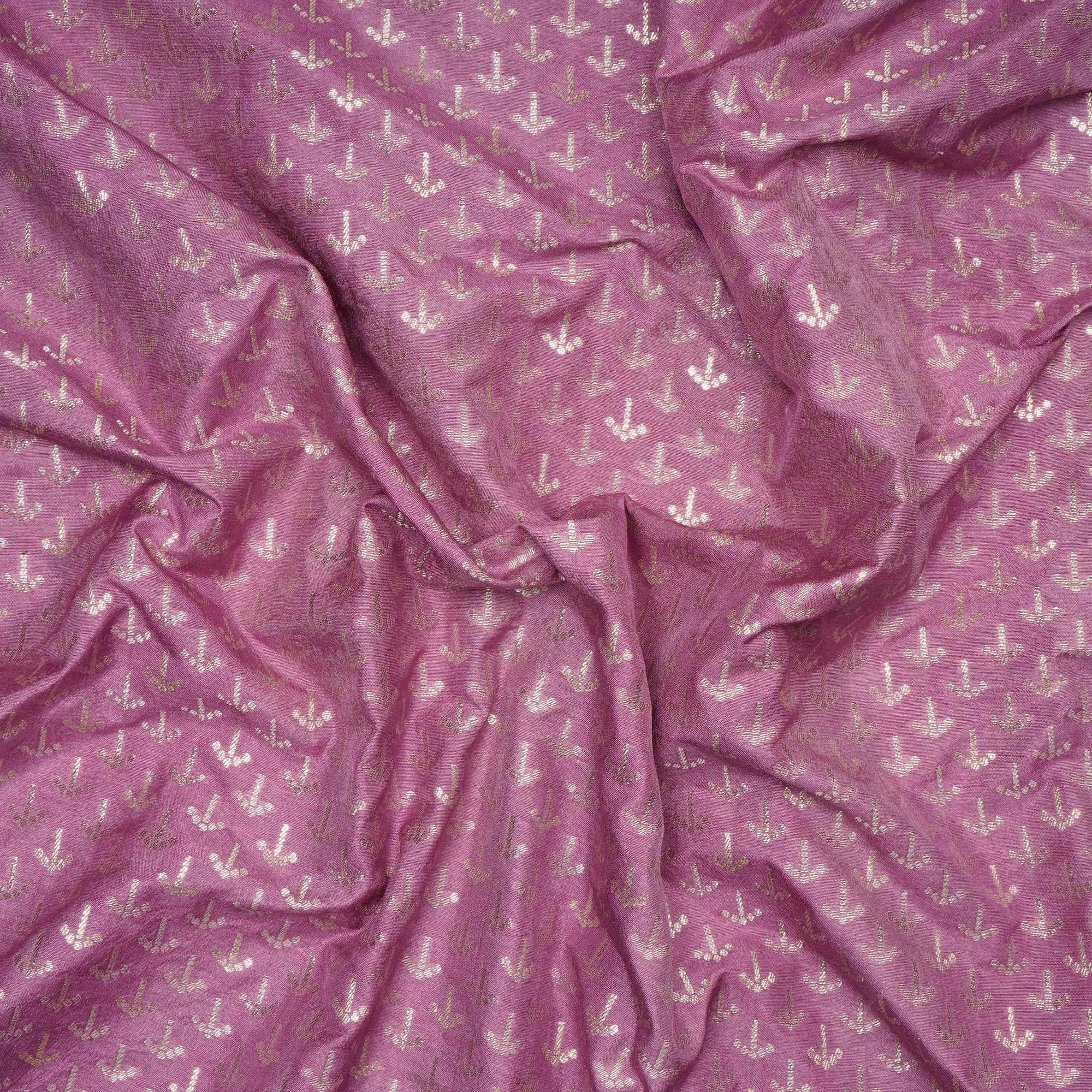 Crocus All Over Pattern Blended Banarasi Brocade Fabric