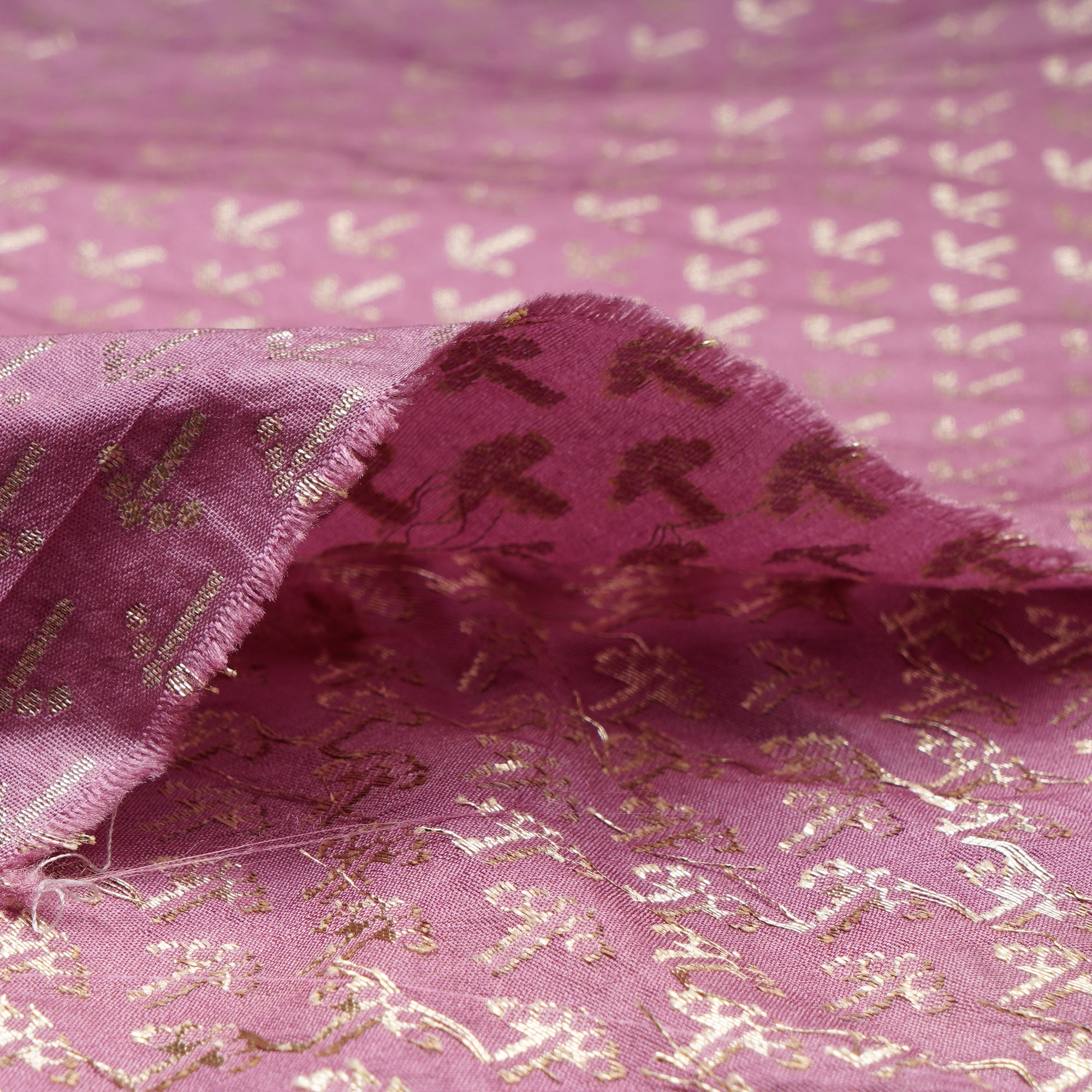 Crocus All Over Pattern Blended Banarasi Brocade Fabric