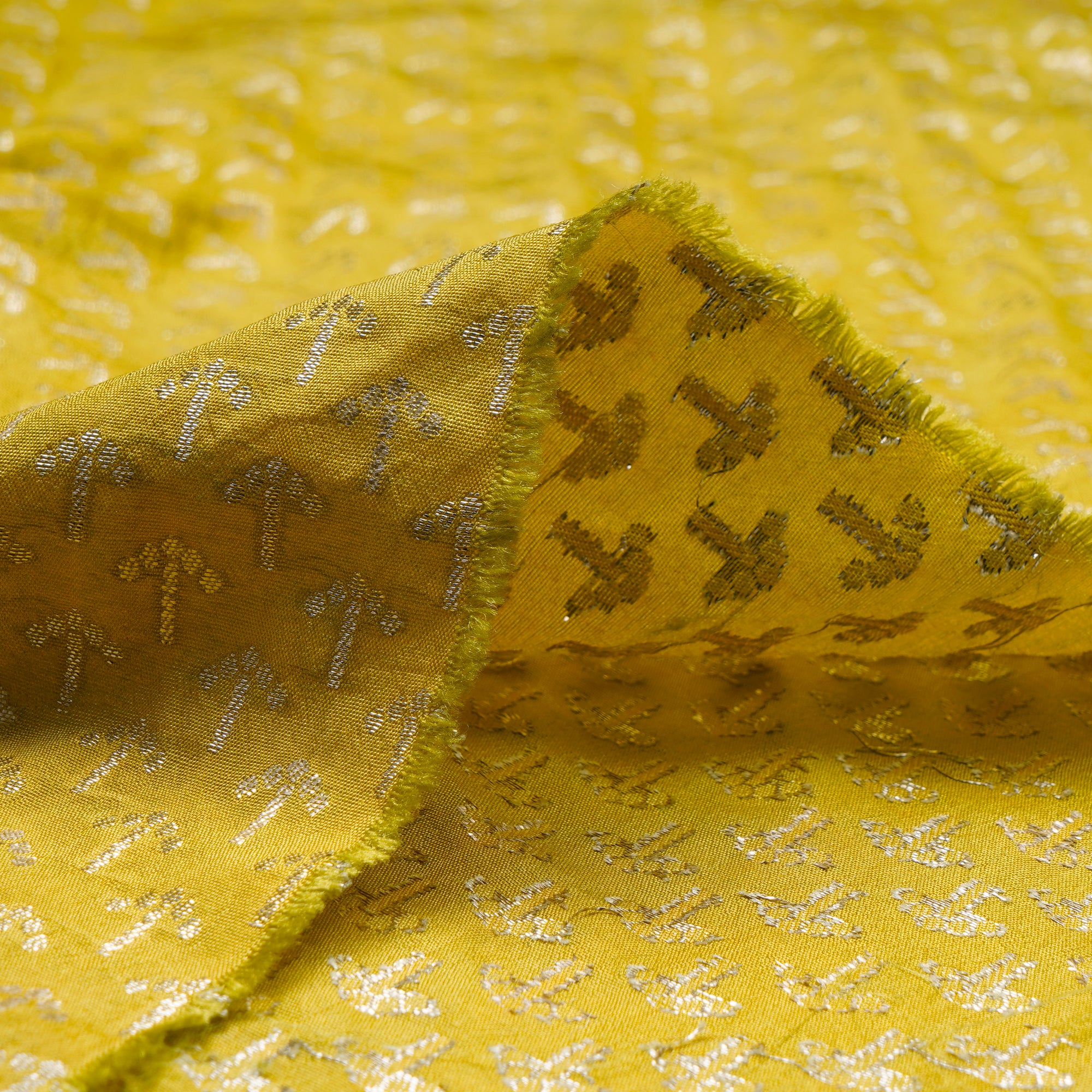 Hot Spot All Over Pattern Blended Banarasi Brocade Fabric