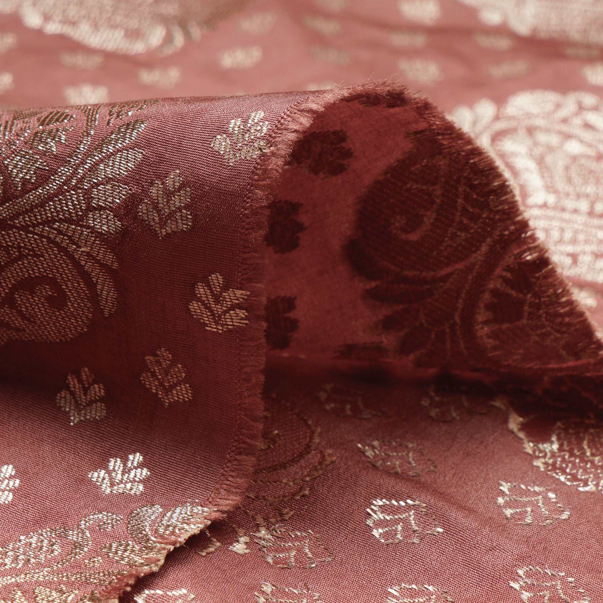 Aragon Floral Booti Pattern Blended Banarasi Brocade Fabric