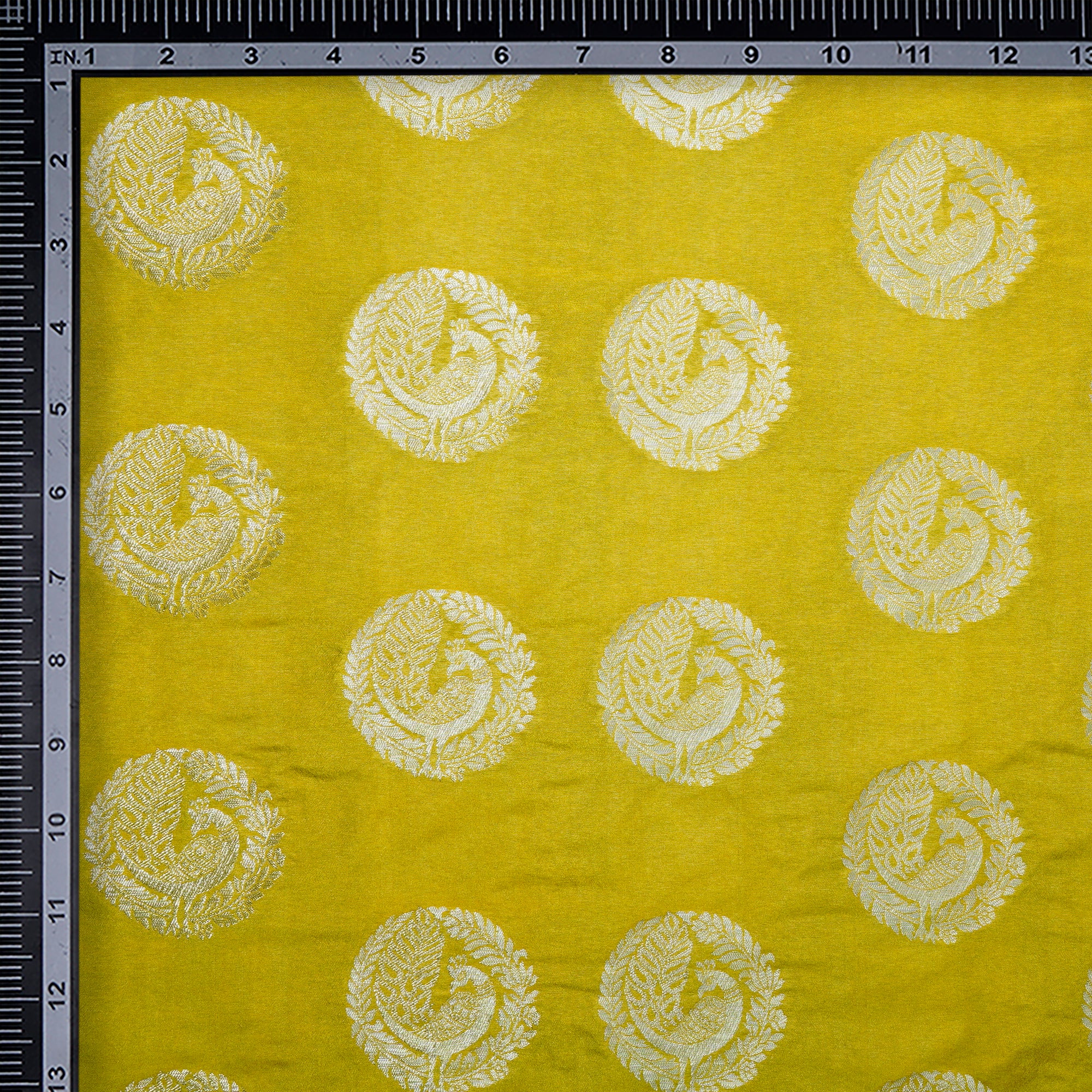 Hot Spot Floral Booti Pattern Blended Banarasi Brocade Fabric