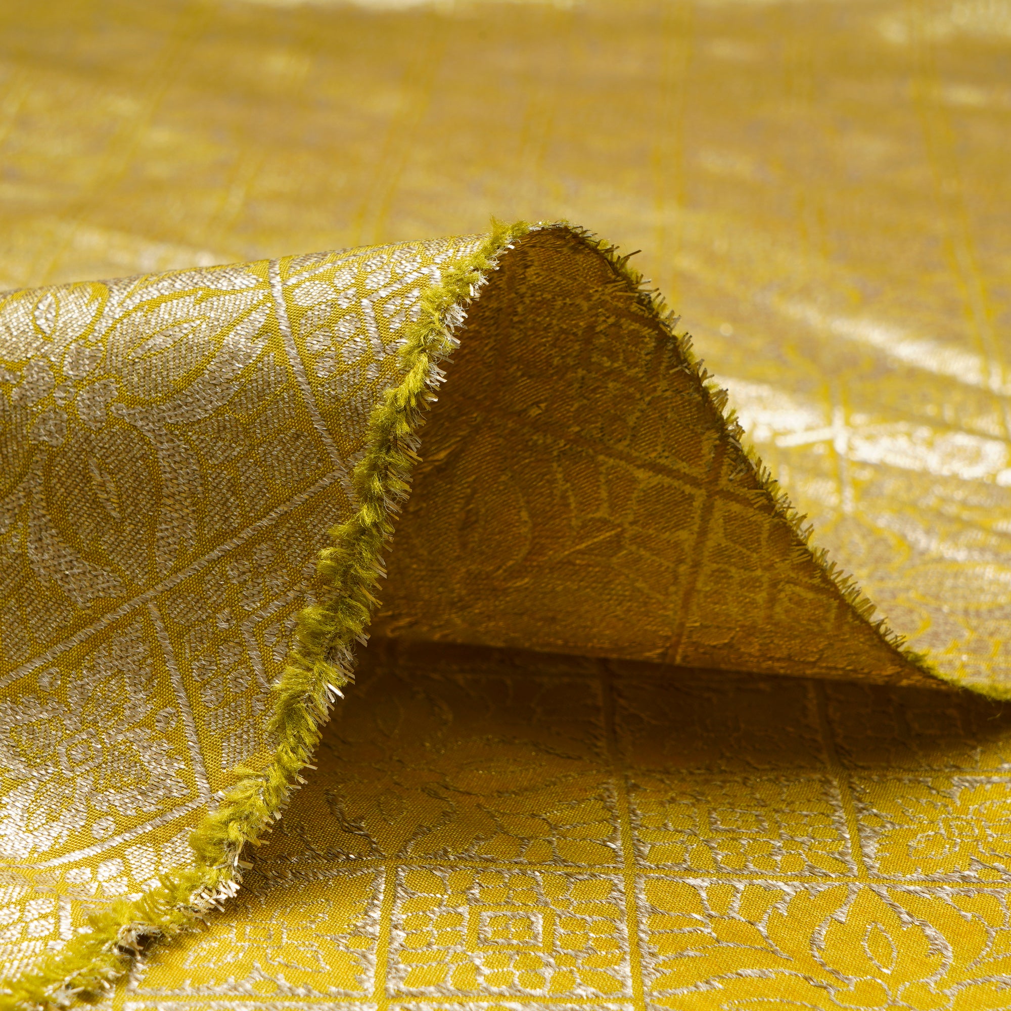 Snake Eye All Over Blended Banarasi Brocade Fabric