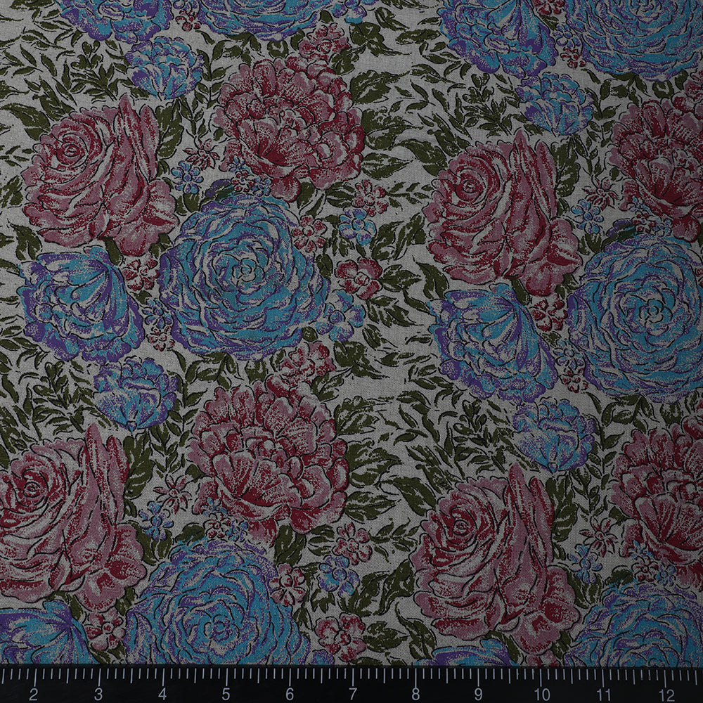 Multi Color Printed Linen Fabric