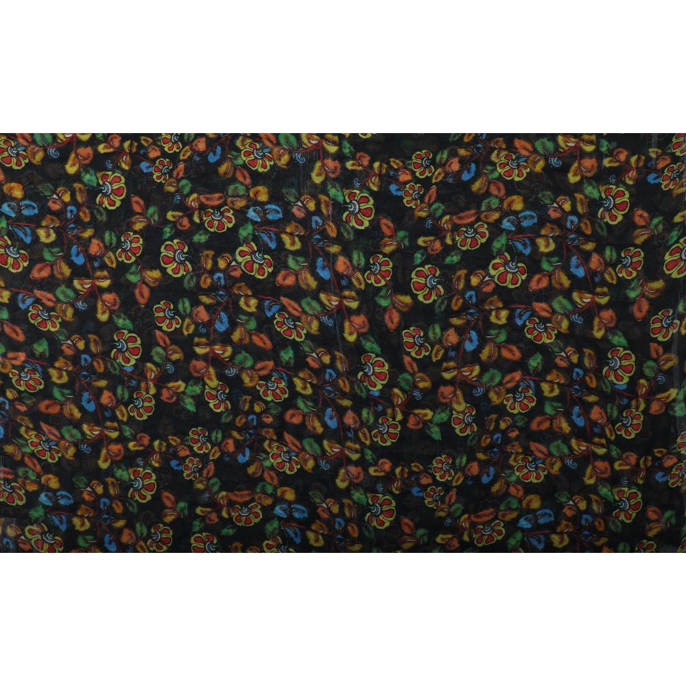 Multi Color Digital Printed Bemberg Chiffon Fabric