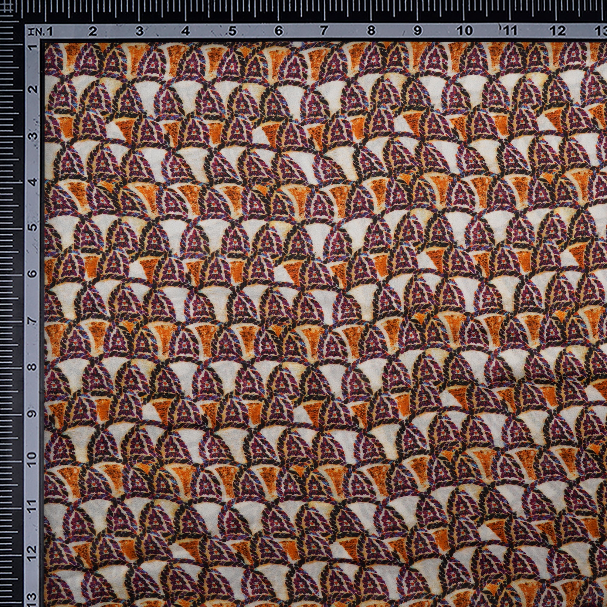 Multi Color Digital Printed Bemberg Satin Georgette Fabric