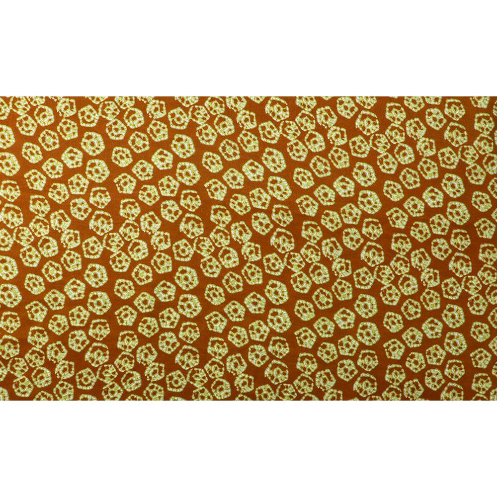 Brown Color Digital Printed Bemberg Satin Fabric
