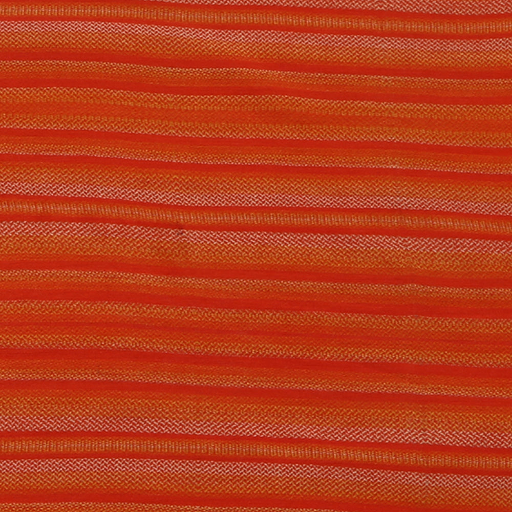 Orange Color Digital Printed Muga Georgette Silk Fabric