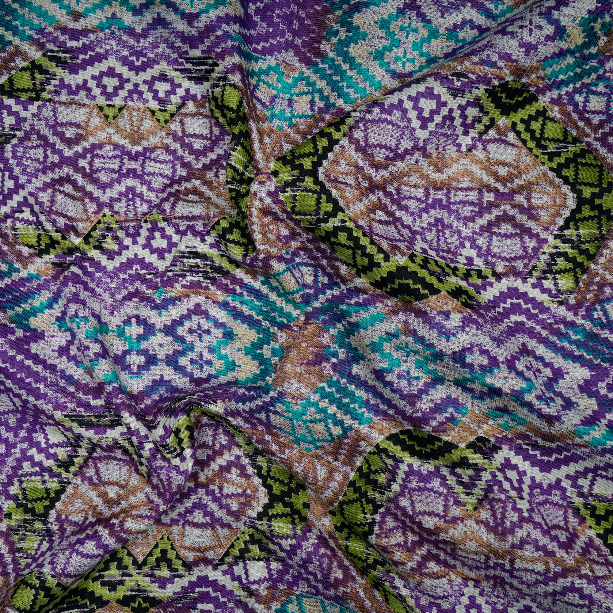 Multi Color Printed Cotton Cambric Fabric