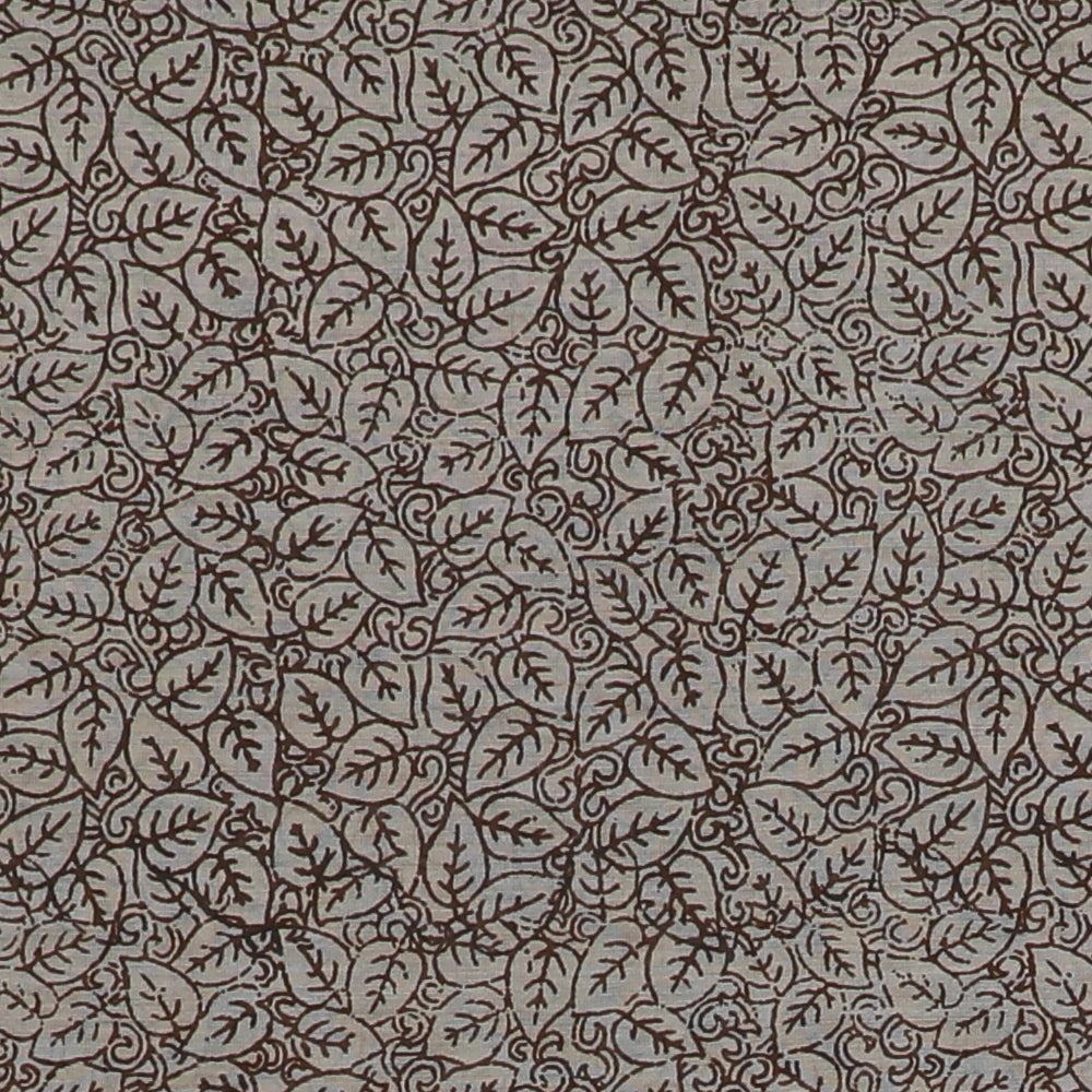 Beige-Brown Color Printed Fine Chanderi Fabric