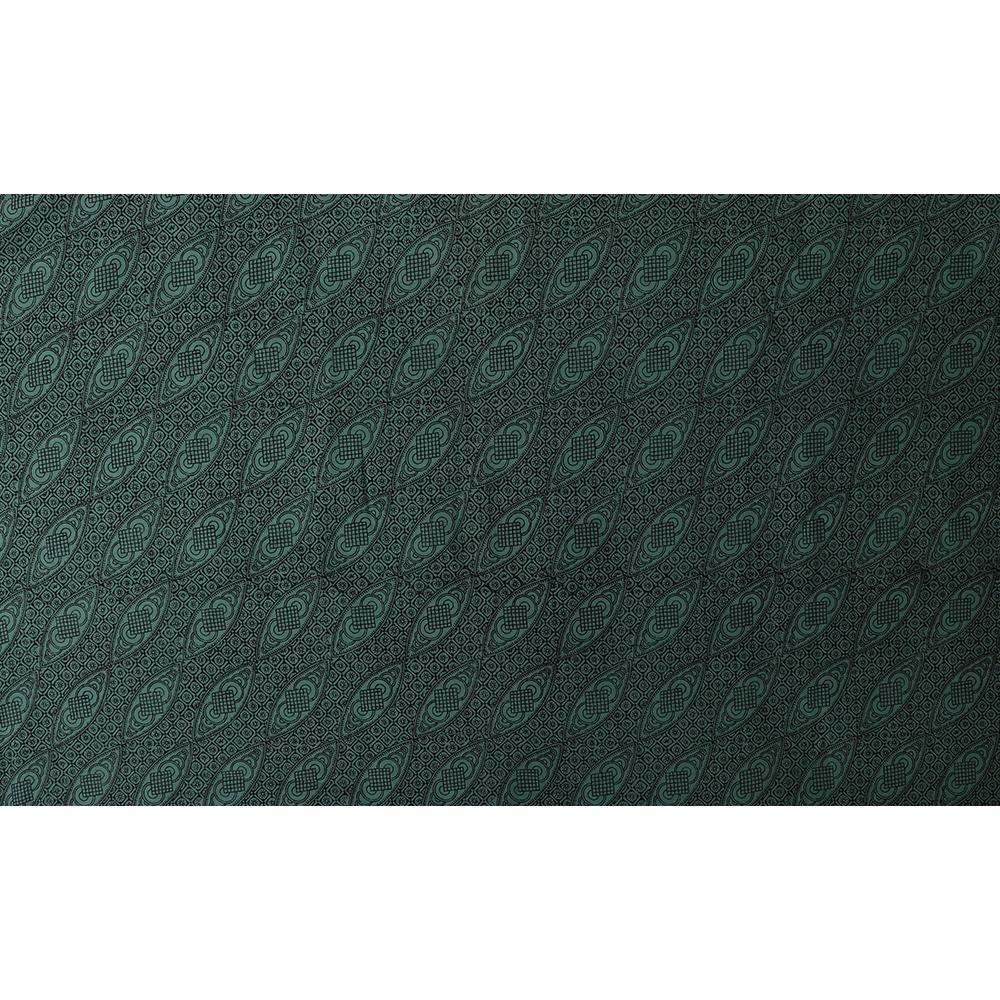 Green-Black Color Printed Fine Chanderi Fabric