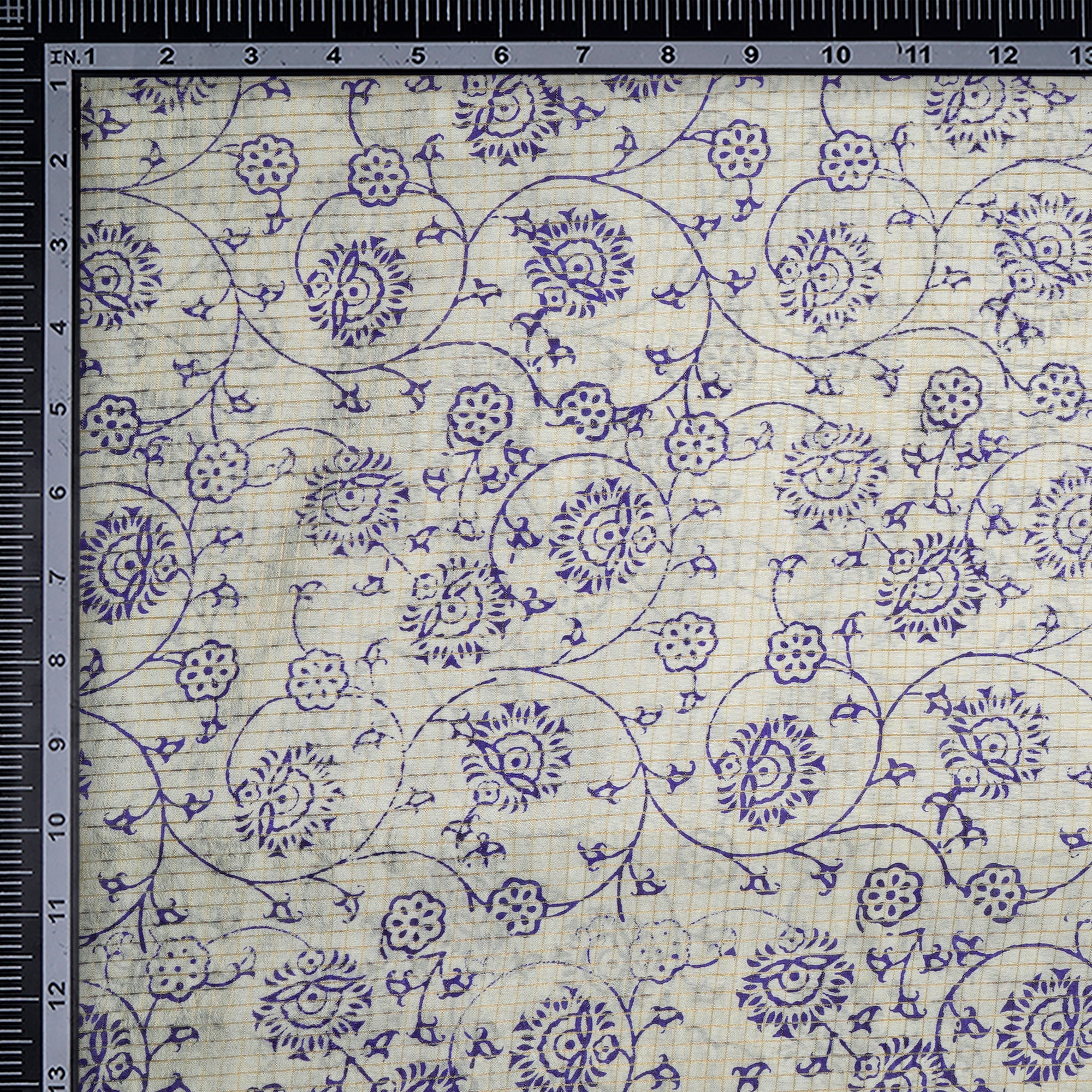 Spring Sun Color Printed Tussar Silk Fabric