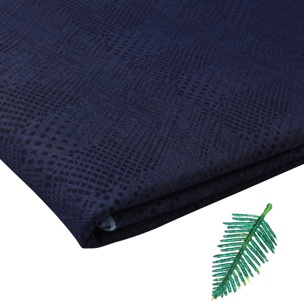 Dark Blue Color Printed Cotton Denim Fabric