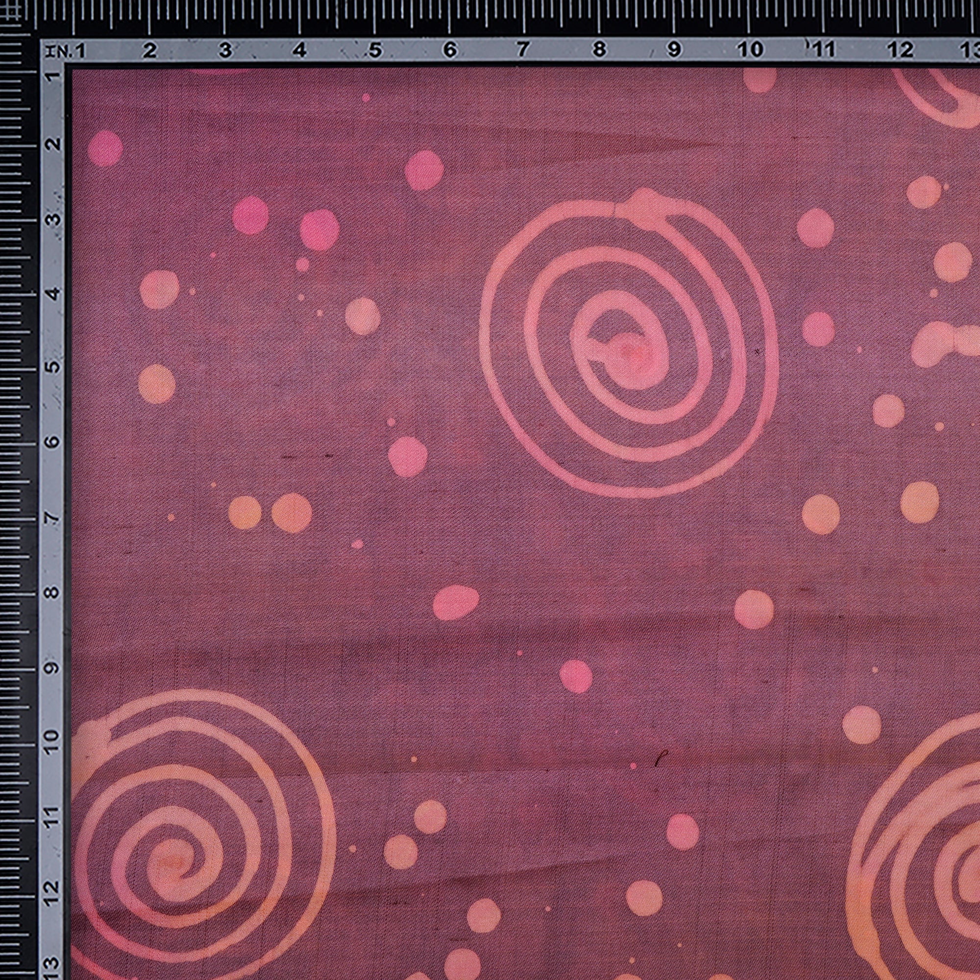 Mauve Color Printed Satin Chiffon Fabric