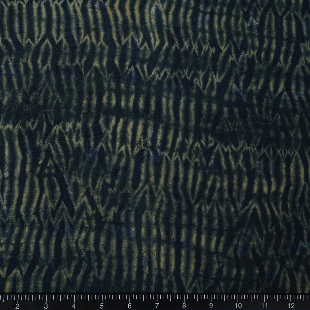 Navy Blue Color Handcrafted Shibori Print on Cotton Fabric