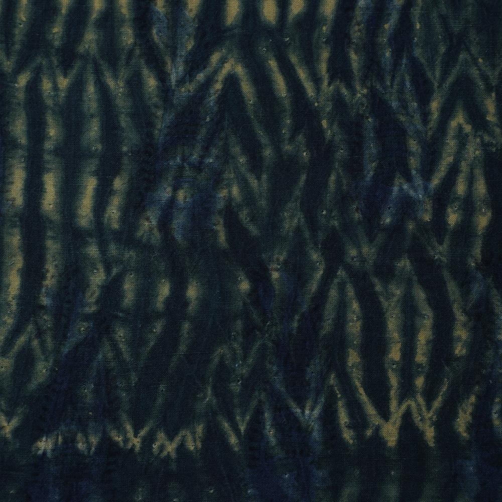 Brown Color Handcrafted Shibori Print on Cotton Fabric