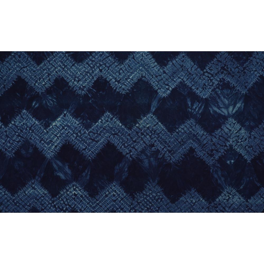 Dark Blue Color Handcrafted Shibori Print on Cotton Fabric