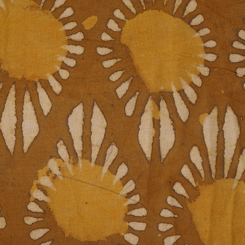 Mustard Color Handcrafted Block Printed Cotton Fabric