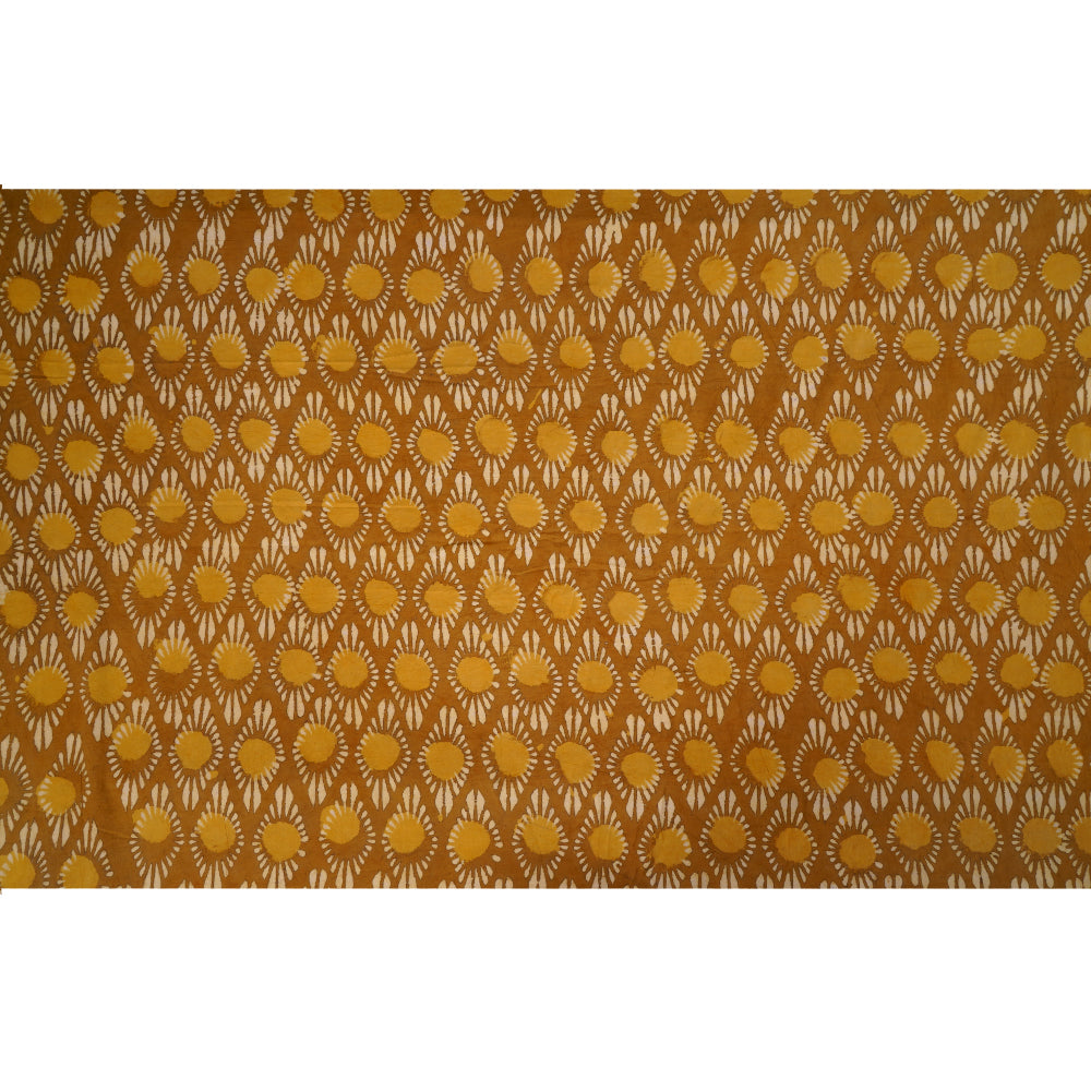Mustard Color Handcrafted Block Printed Cotton Fabric