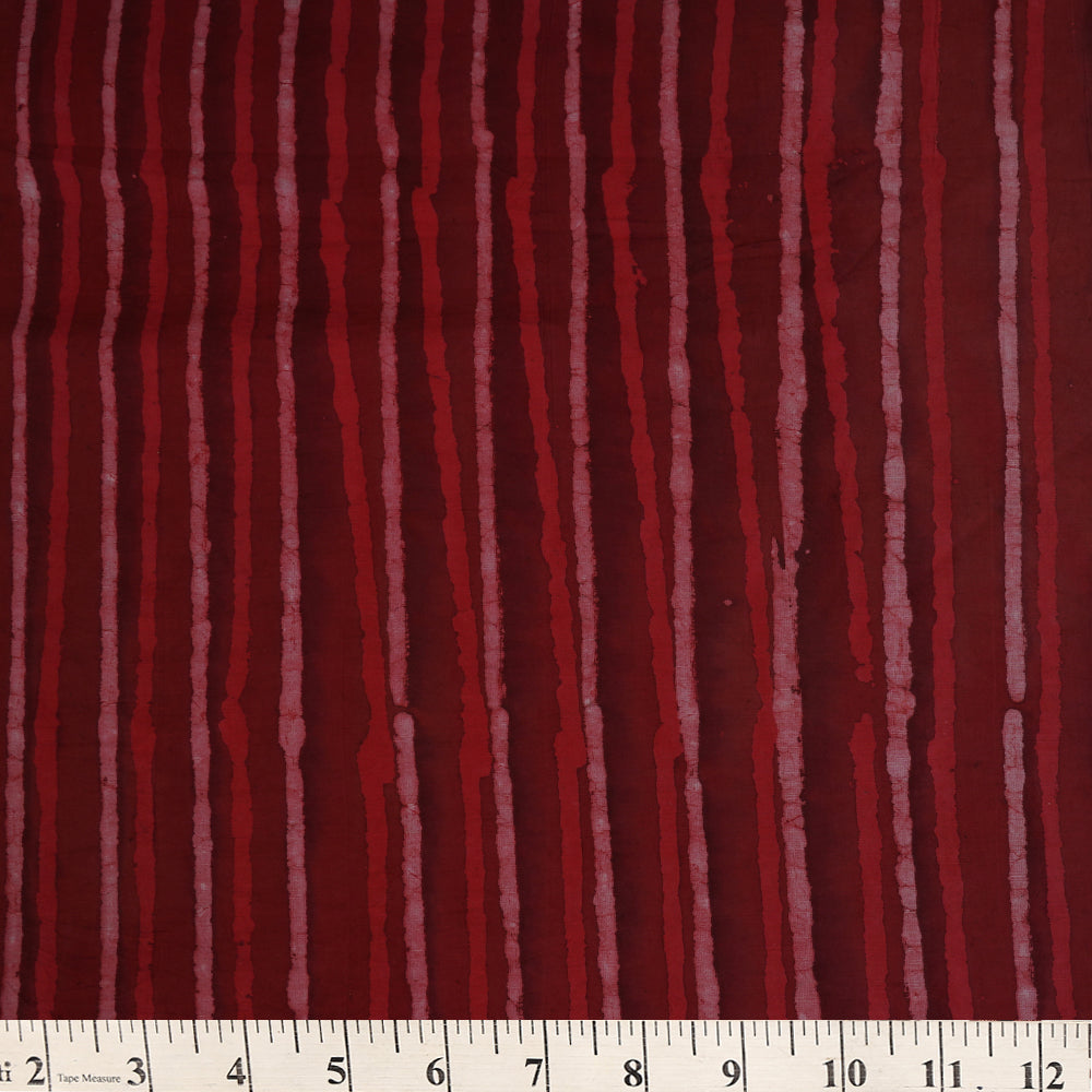 Red Color Handcrafted Block Printed Cotton Fabric