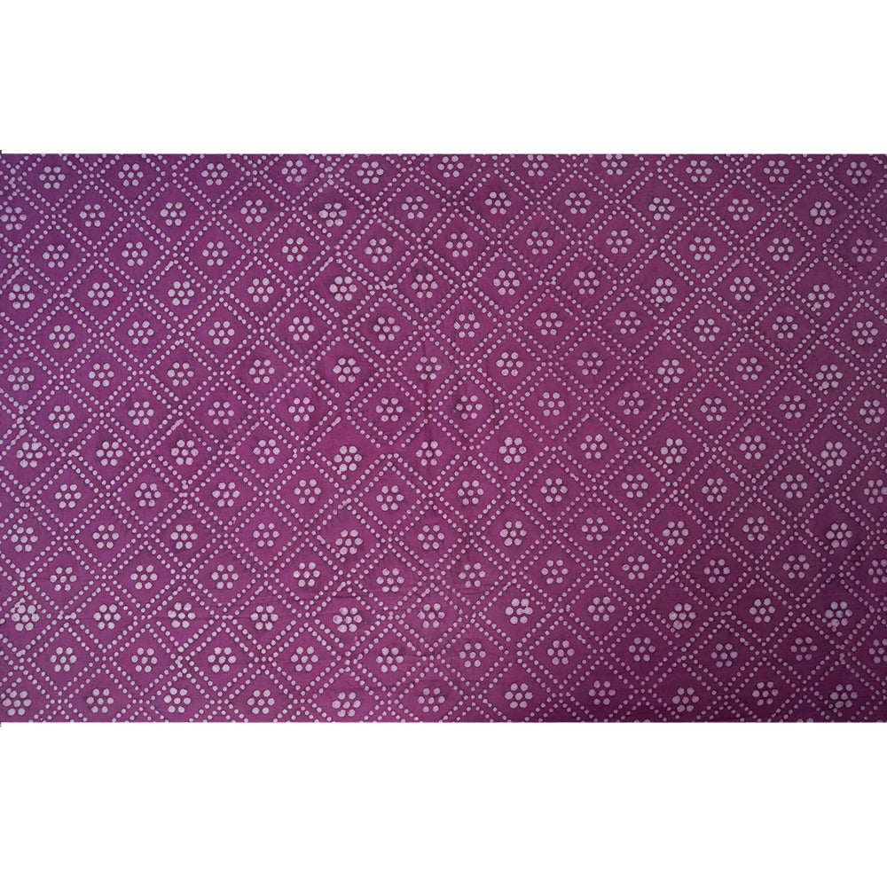 Purple Color Handcrafted Block Printed Cotton Fabric