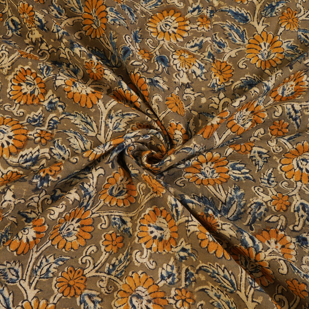 Multi Color Handcrafted Kalamkari Printed Pure Cotton Fabric