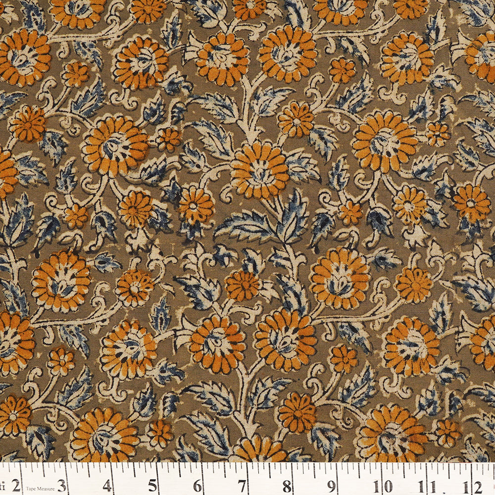 Multi Color Handcrafted Kalamkari Printed Pure Cotton Fabric