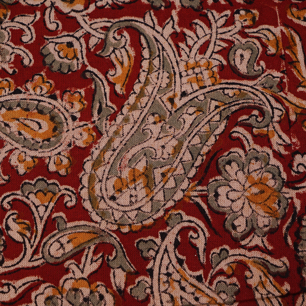 Multi Color Handcrafted Kalamkari Printed Pure Cotton Fabric