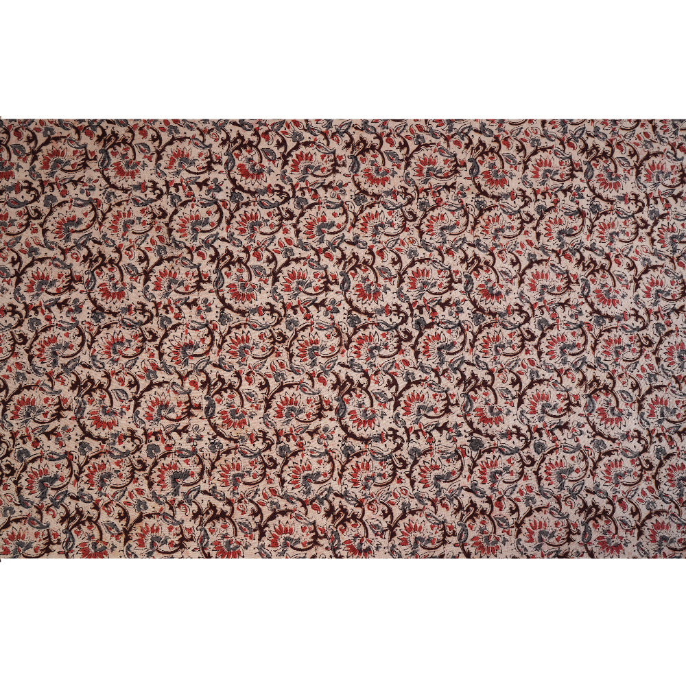 Multi Color Handcrafted Kalamkari Printed Pure Cotton Fabric
