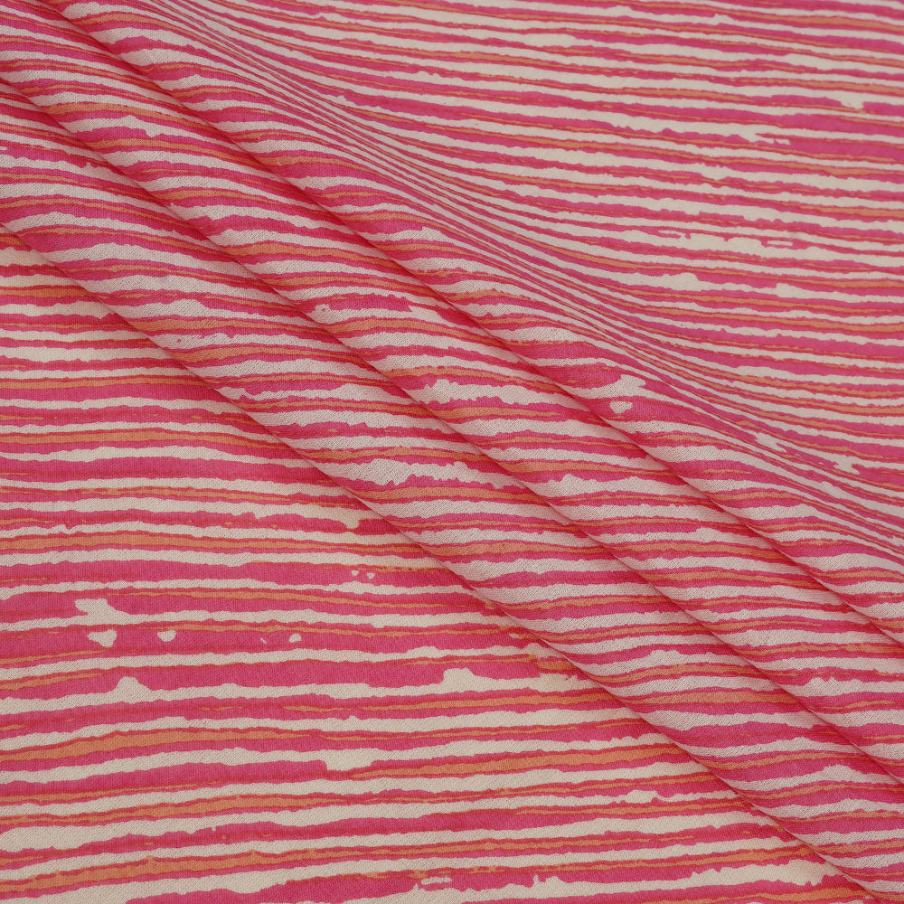 Light Pink Color Hand Block Printed Cotton Fabric