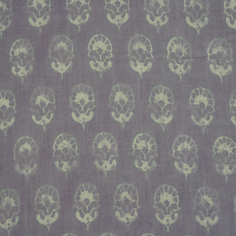 Lilac Color Printed Cotton Fabric