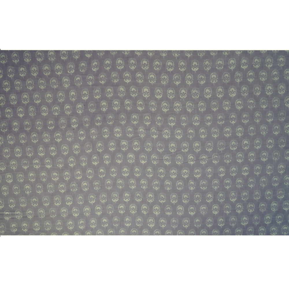 Lilac Color Printed Cotton Fabric