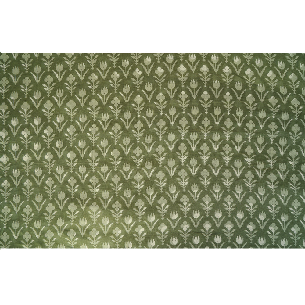 Green Color Printed Viscose Fabric