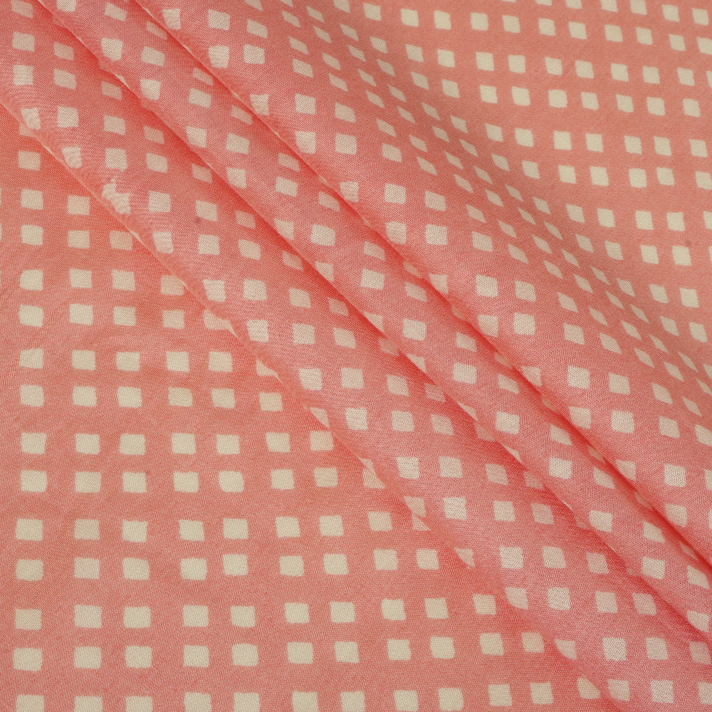 Light Pink Color Printed Viscose Fabric