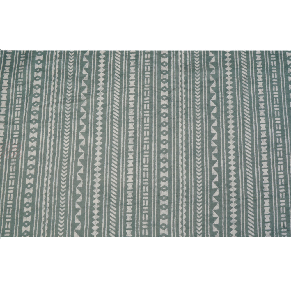 Sage Green Printed Viscose Fabric