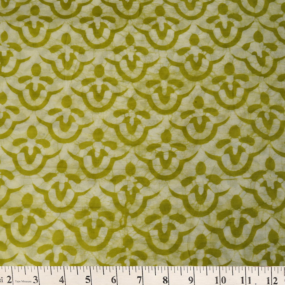 Green Color Printed Bemberg Modal Fabric