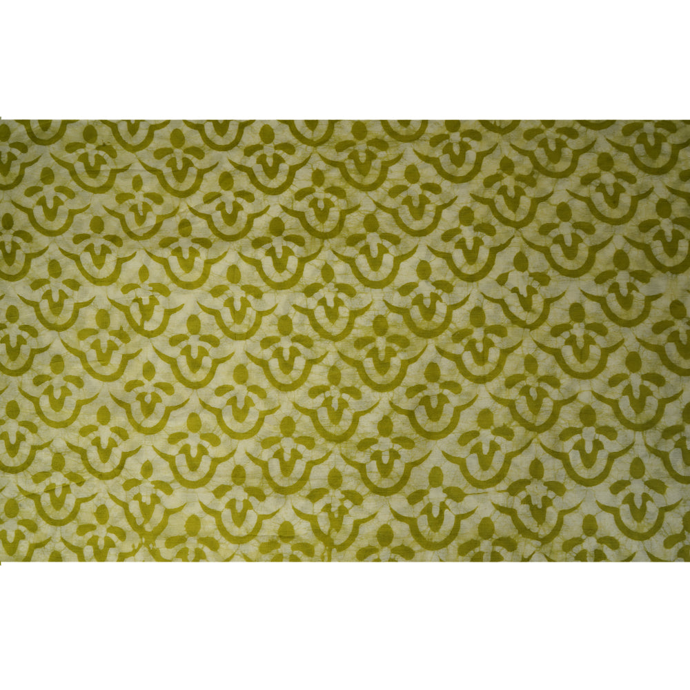 Green Color Printed Bemberg Modal Fabric