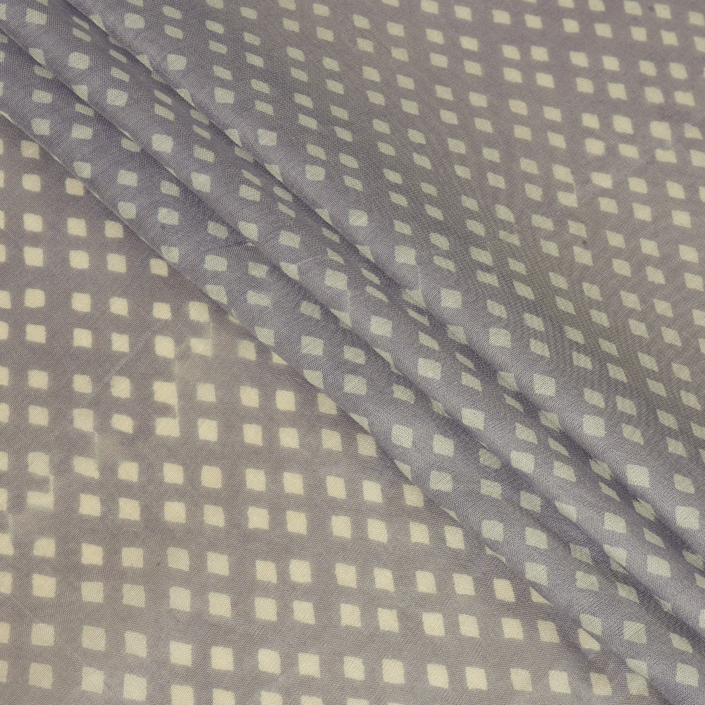 Grey Color Printed Bemberg Modal Fabric