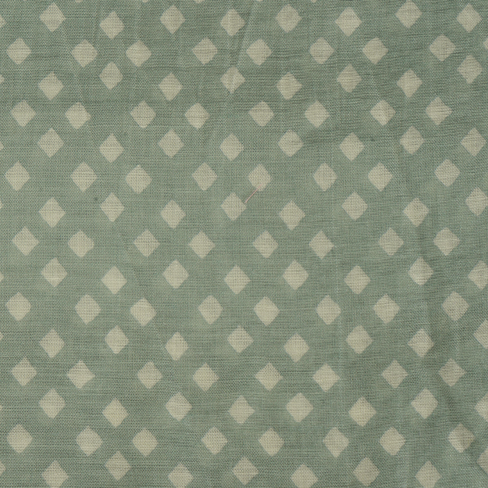 Soft Green Color Printed Bemberg Modal Fabric