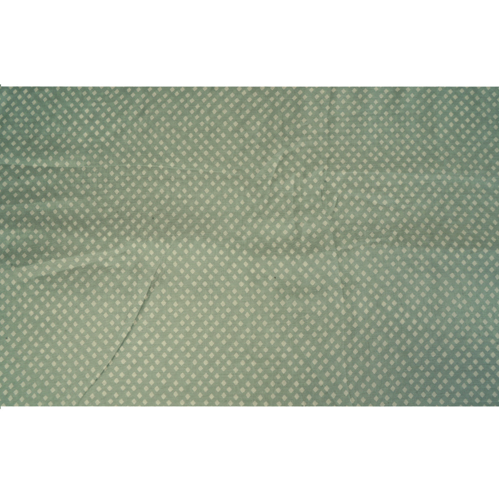 Soft Green Color Printed Bemberg Modal Fabric