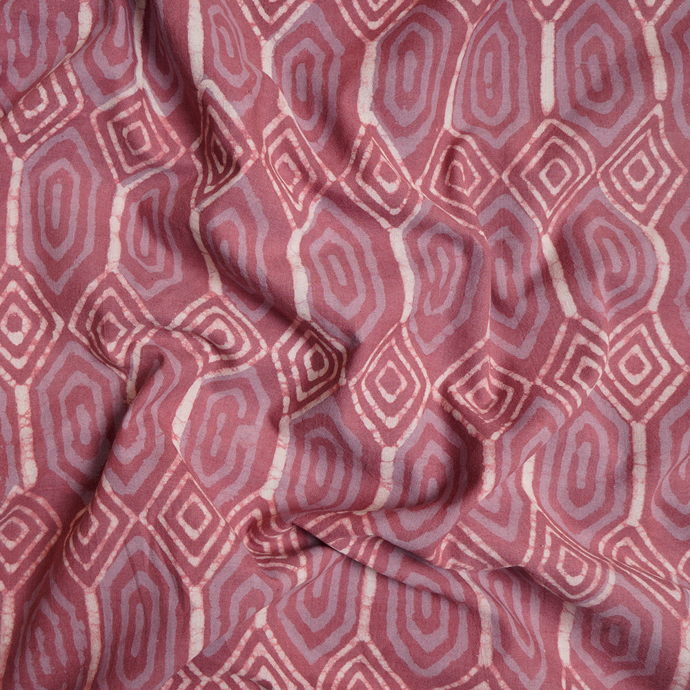 Light Brown Color Hand Block Natural Dye Bagru Dabu Printed Cotton Fabric