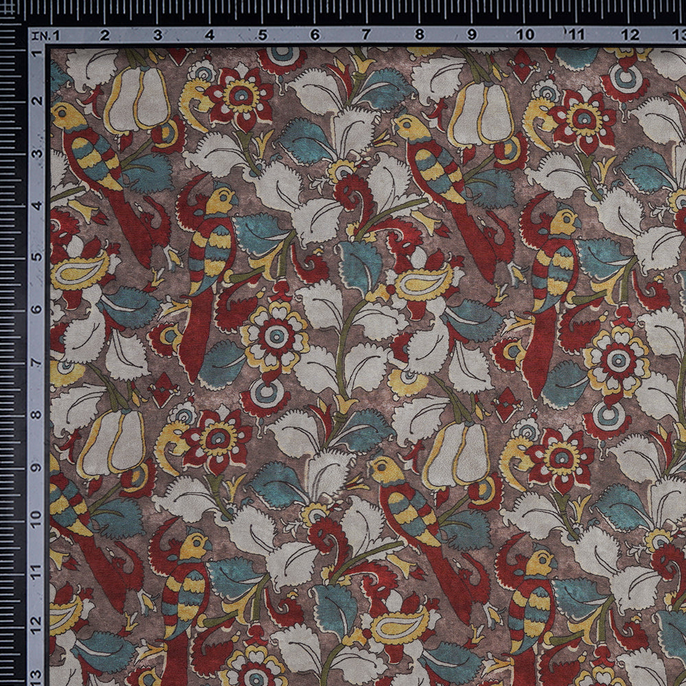 Multi Color Kalamkari Pattern Digital Printed Viscose Fabric