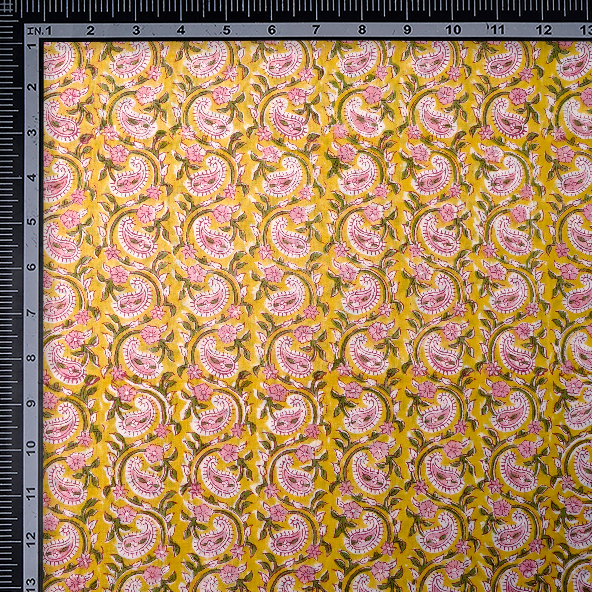 Multi Color Floral Pattern Bagru Hand Block Printed Cotton Fabric